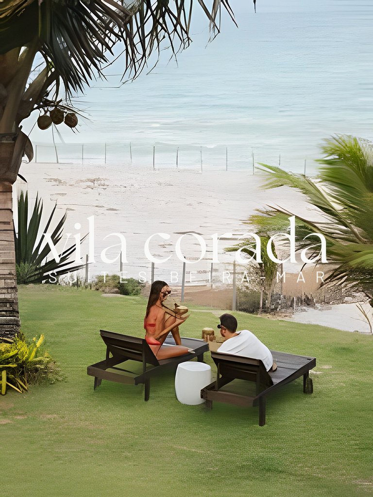 Suite tripla charmosa frente jardim