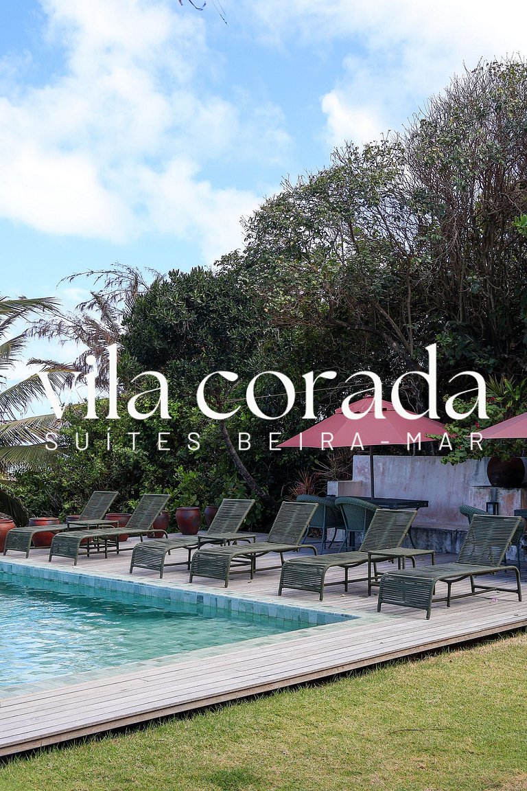 Suite tripla charmosa frente jardim