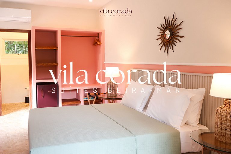 Deluxe double suite overlooking the garden.