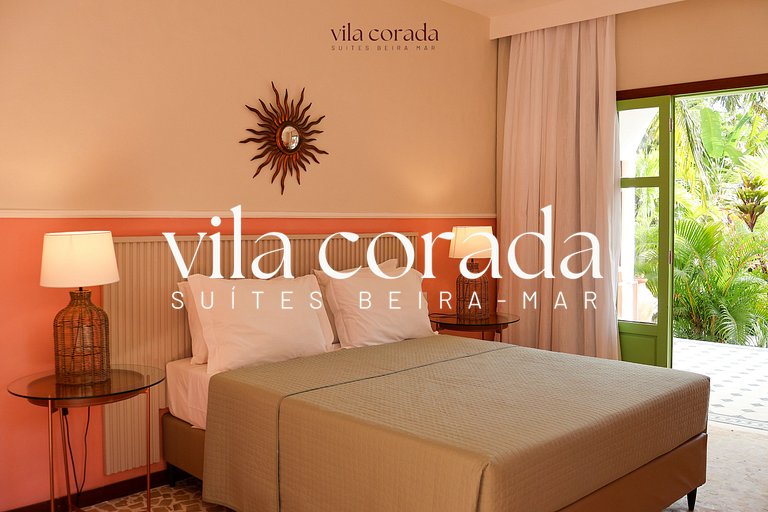 Deluxe double suite overlooking the garden.